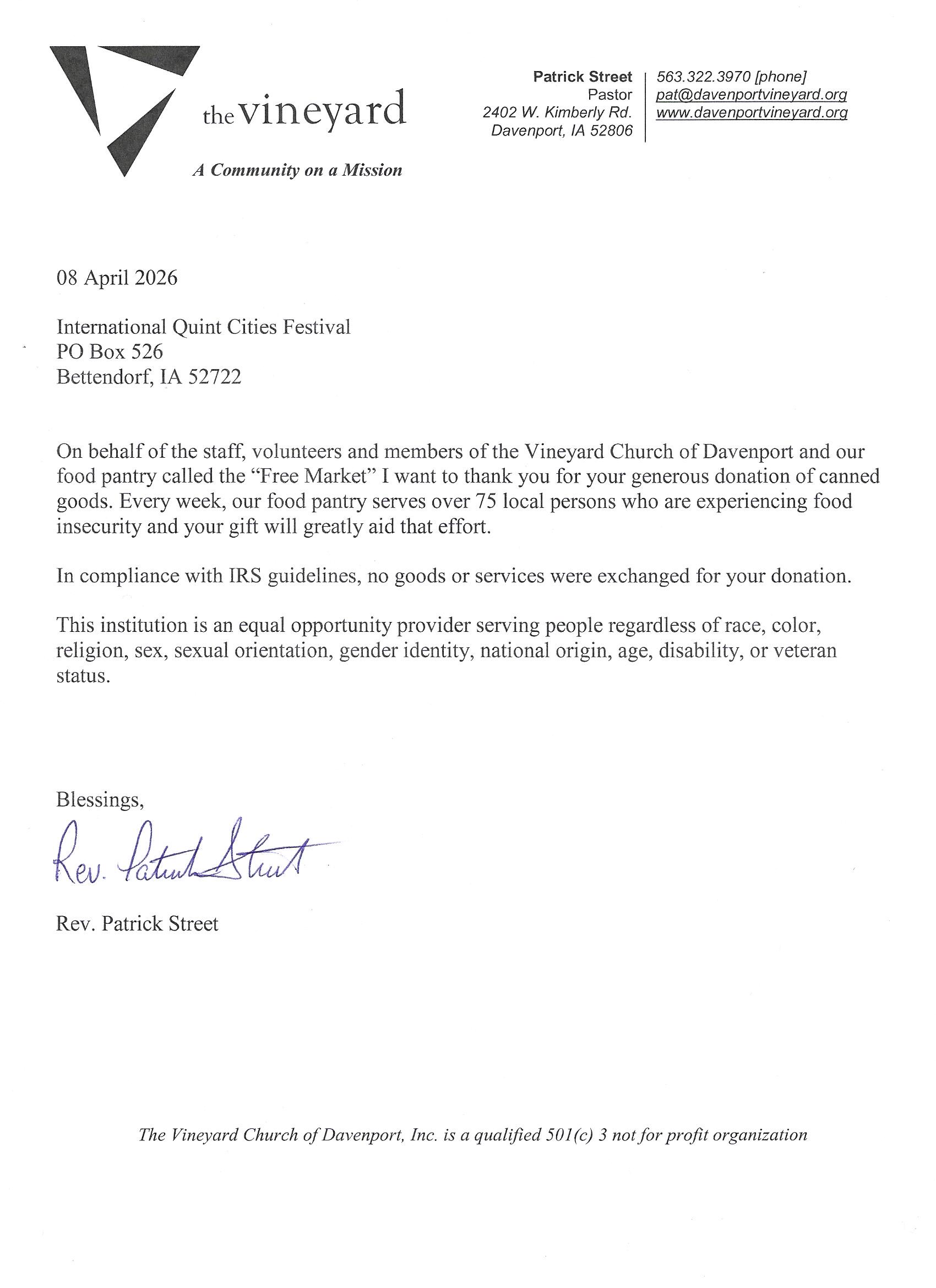 Photo of letter 